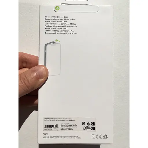 Оригинальный силиконовый чехол Apple Silicone Case MagSafe для iPhone 14 Plus (6.7") Storm Blue MPT53ZE/A - фото 3