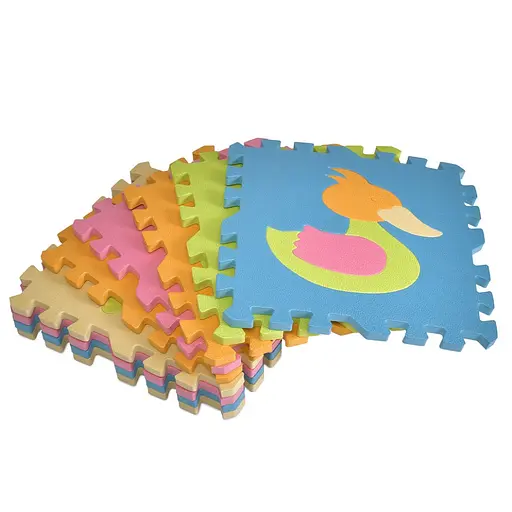 Детский коврик Мозаика "Животные" Bambi MR 1288, 9 деталей, EVA, 31х31 см - фото 1