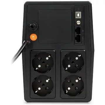 Источник бесперебойного питания NJOY Horus Plus 2000 (PWUP-LI200H1-AZ01B) Lin.int., AVR, 4 x евро, USB, LCD, пластик - фото 6