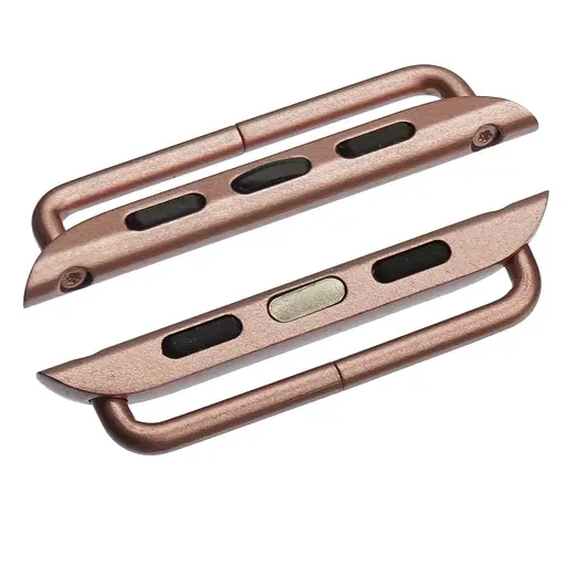 Переходник на универсальный ремешок для Apple Watch 42 мм/44 мм на розовых болтах - фото 1