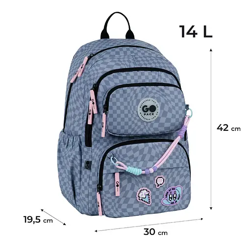 Рюкзак GoPack Education 120M-2 Pixel Mood Сірий (GO26-120M-2) - фото 2