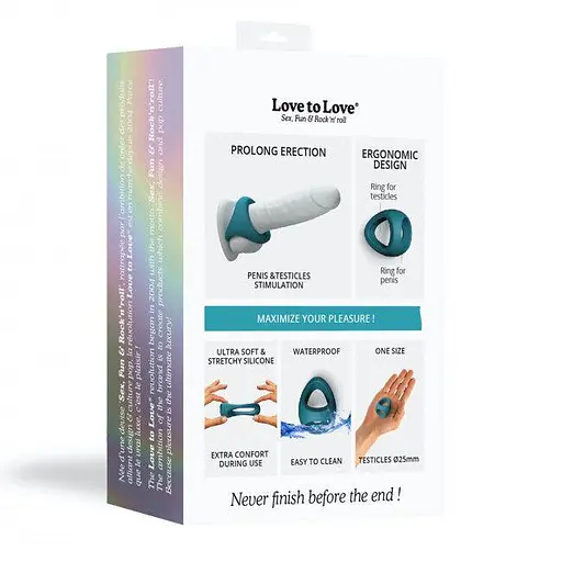 Ерекційне кільце подвійне Love To Love Flux Ring Teal Me подвійне - фото 7