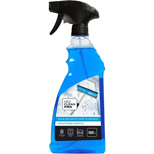 Засіб для скляних і дзеркальних поверхонь NeoCleanPro Кришталева свіжість 500 мл