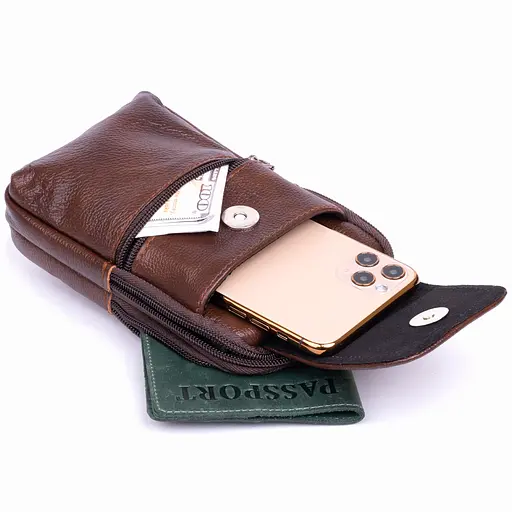 Сумка-барсетка на ремень мужская Vintage 10х17,5х3,5 см 000158542 - фото 9