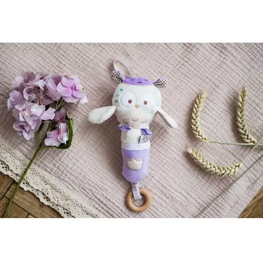 Игрушка-погремушка Elfiki Сова Мия розовая (ИГ-0103) - фото 3