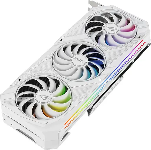 Відеокарта ASUS RTX 3080 10Gb ROG Strix White OC V2 LHR (ROG-STRIX-RTX3080-O10G-WHITE-V2) (GDDR6X, 320 bit, PCI-E v4.0 x16) Б/в - фото 8