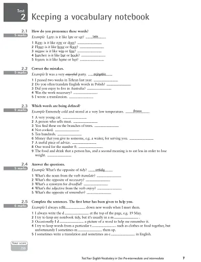 Test Your English Vocabulary in Use Pre-intermediate and Intermediate with Answers 3rd Edition - фото 3