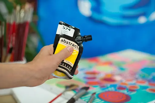 Акриловая краска Sennelier Abstract, 120 мл, Основной желтый (Primary Yellow) - фото 5