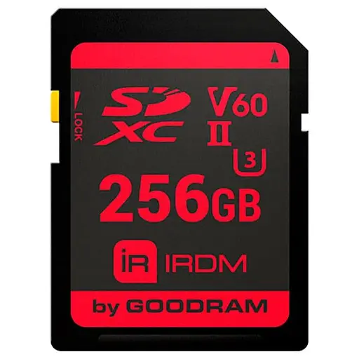 Карта памяти GoodRam Memory card Secure Digital 256Gb IRDM SDXC V60 UHS-II U3 Retail (IR-S6B0-2560R11) - фото 1
