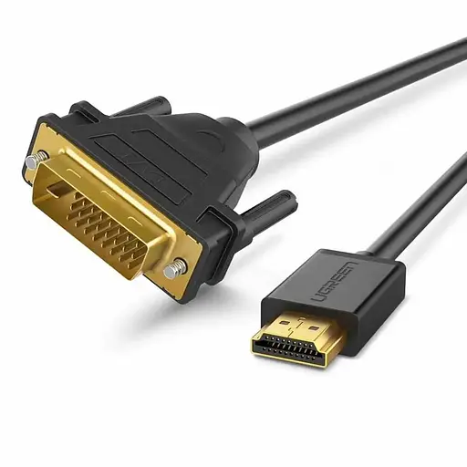 Перехідник UGREEN HDMI to DVI 2K Cable Male to Male Black 1.5m - фото 1