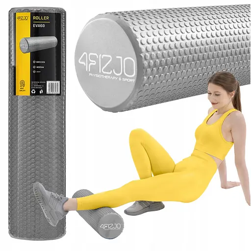 Масажний ролик 4FIZJO CARE+ EVA 60 x 15 см (валик, роллер) 4FJ0523 Grey (P-5907739314406) - фото 4