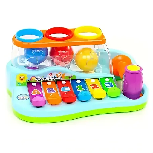 Детская музыкальная игрушка 2в1 Limo Toy 9199 — Ксилофон и сортер