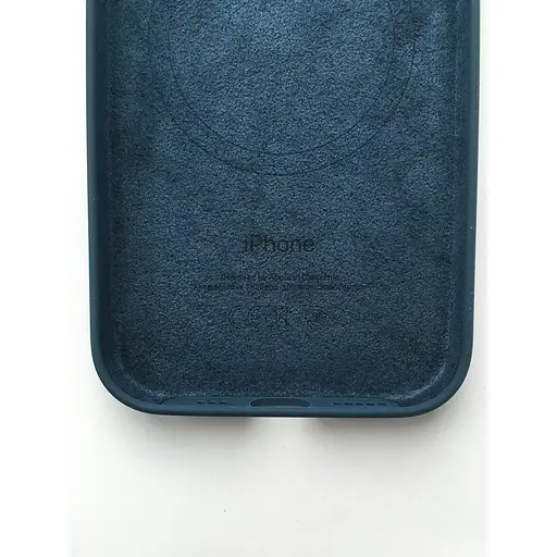 Оригинальный силиконовый чехол Apple Silicone Case MagSafe для iPhone 14 Plus (6.7") Storm Blue MPT53ZE/A - фото 9