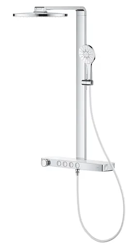 Душова система з термостатом для настінного монтажу Grohe Rainshower Aqua Pure 1016800000, Хром - фото 4