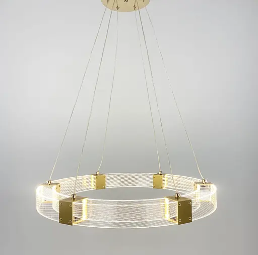 Люстра Round Dome у золотому каркасі Line.F Діаметр 60см - фото 2