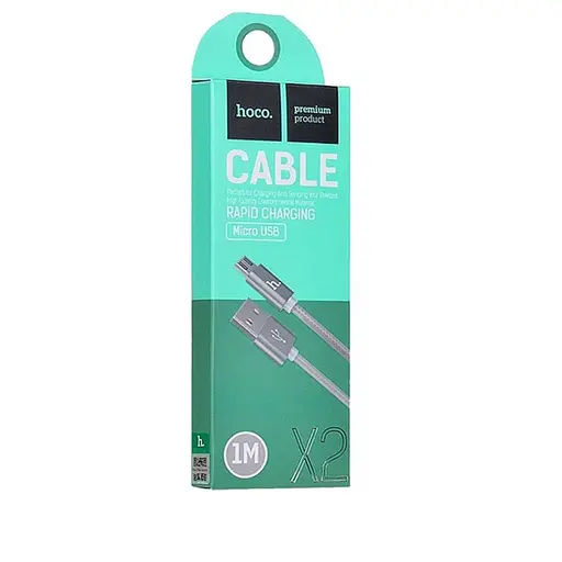 Кабель Hoco X2 knitted Micro USB Charging cable Tarnish - фото 2