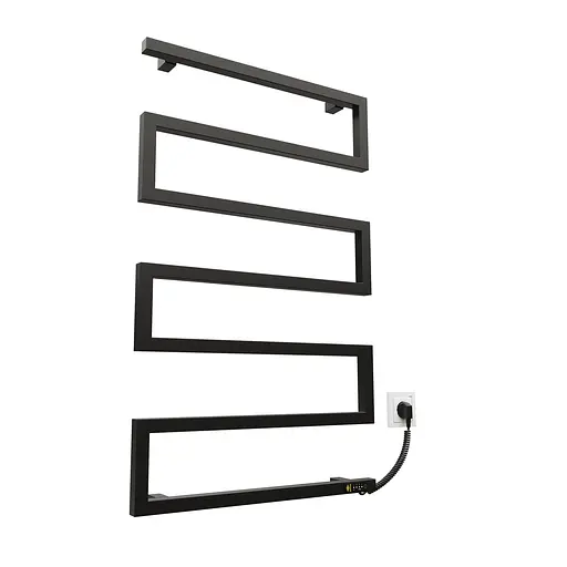 Електрична рушникосушарка Kosser Зета 900x550 ER тайм. чорний ЗЗ03ER, Чорний матовий, Праве - фото 1