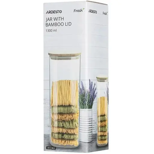 Банка для зберігання Ardesto Fresh 1300ml, квадратна - фото 3