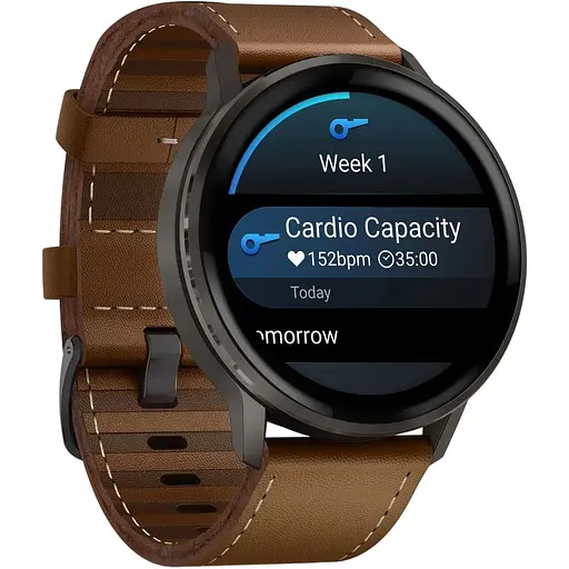 Смарт-годинник Garmin Venu 4 45 мм Slate with Brown Leather Band (010-03014-03) [153838] - фото 5