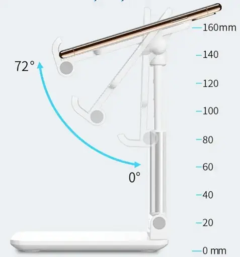 Подставка для телефона, смартфона, Folding desktop phone stand Белая - фото 3