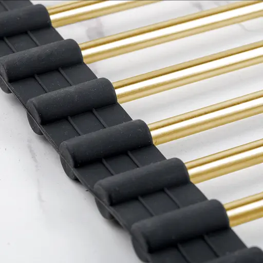 Золотий нержавіючий килимок для мийки Nett KG-19(43) - фото 4