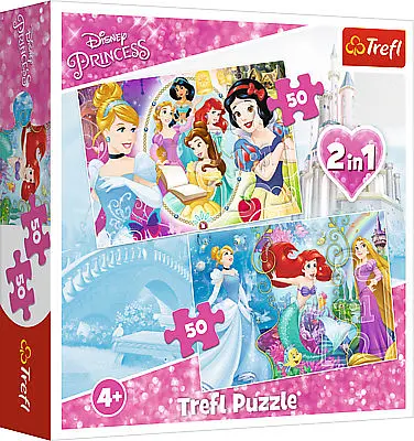 Набір Пазли - (50 + 50 елм.) - "Принцеси" - фото 1