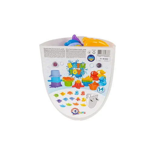 Набір для ванної кімнати Органайзер ТехноК 8386TXK 14 іграшок - фото 3