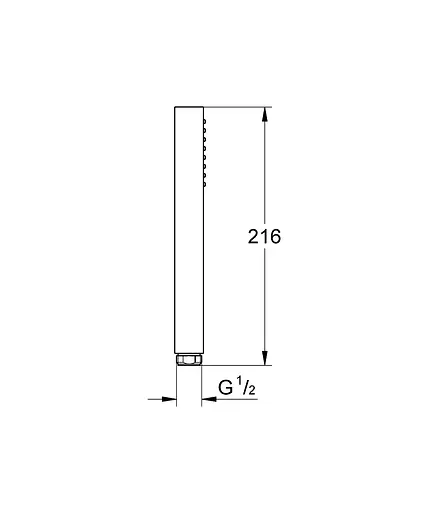 Ручной душ 1 режим Grohe Euphoria Cube+Stick металл хром 27888000, Хром - фото 2