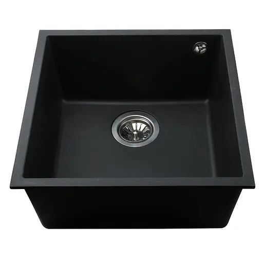Гранитная мойка Globus Lux Ammer чорный 440x440 мм А0002, Черный - фото 2