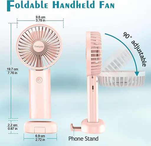 Портативный вентилятои Timiyou 3 скорости встроенный аккумулятор - фото 3