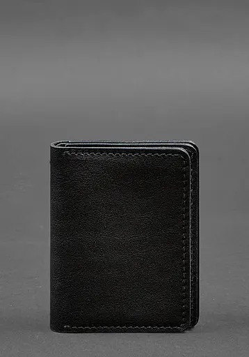 Кожаная обложка для водительского удостоверения, ID и пластиковых карт 2.0 черная - фото 1