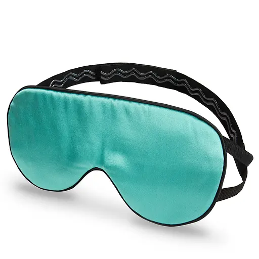 Маска для сну шовкова Чумацький Шлях з нековзкою резинкою в Подарунковій упаковці Бірюзовий (1093-02t)