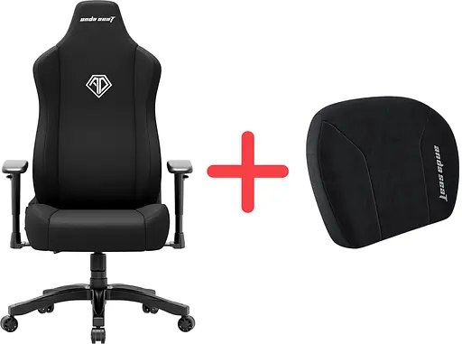 Крісло ігрове Anda Seat Novis Size L Black Fabric (AD23-L-01-B-F) - фото 2
