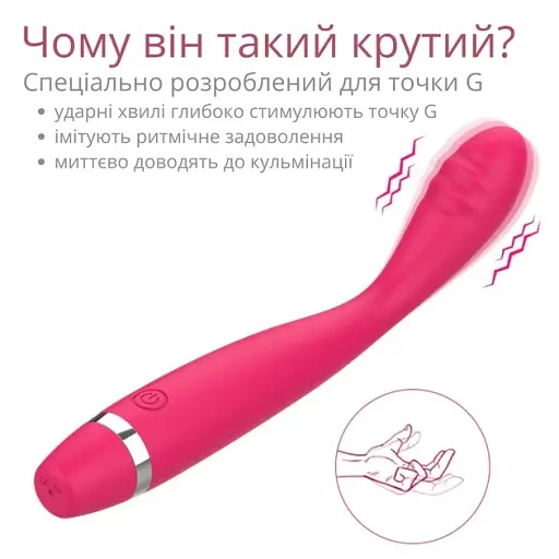 Вибратор для точки G I’MCUM PulseTouch с 10 режимами вибрации Розовый (IM-ZDB226) - фото 4