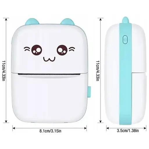 Портативный мини-принтер Bambi Cat Mini Printer  - фото 4
