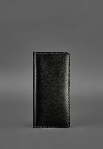 Шкіряне портмоне-купюрник 11.0 чорне Краст - фото 2