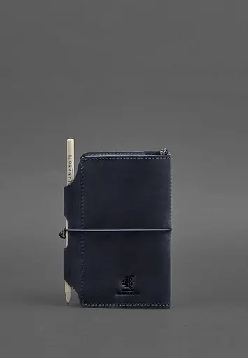 Шкіряний блокнот (Софт-бук) 3.0 синій - фото 5