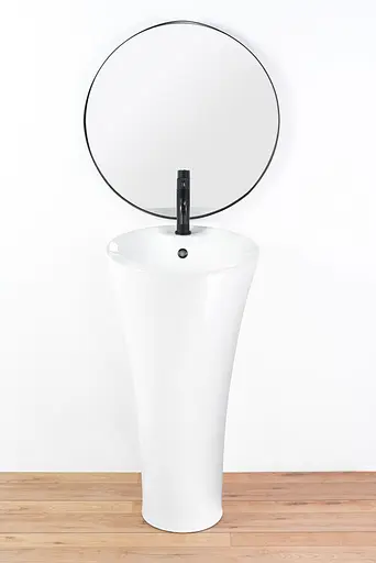 Умивальник Rea Agnes монолітний білий REA-U9906, Білий - фото 2