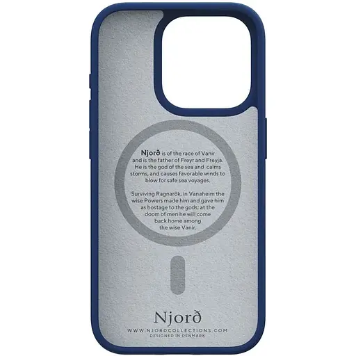 Чохол-накладка Njord Suede MagSafe Case Blue для iPhone 15 Pro - фото 5