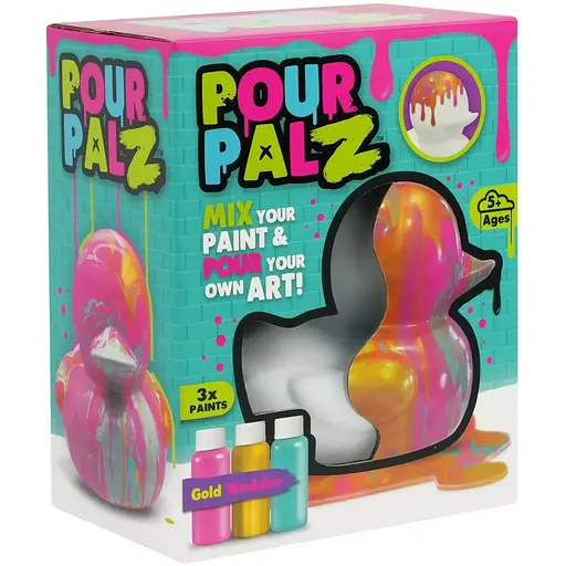 Набор для творчества ToyMonster Pour Palz Флюид Арт Утенок Золотая феерия (GS-G26261B) - фото 2