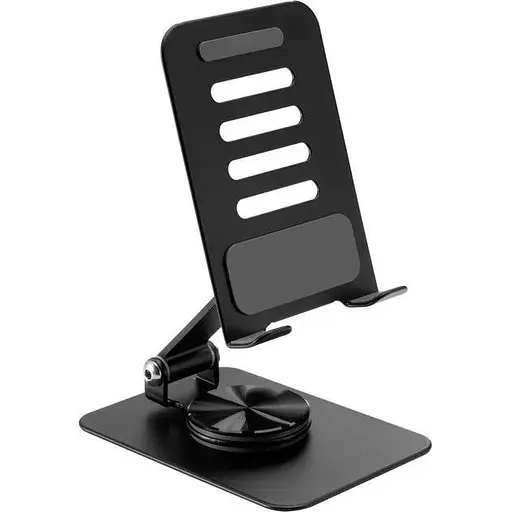 Подставка для смартфона OfficePro MS270B черный настольная регулировка угла наклона вращение держателя на 360° - фото 1