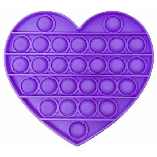 Сенсорна іграшка Pop it антистрес сердечко фіолетове - фото 1
