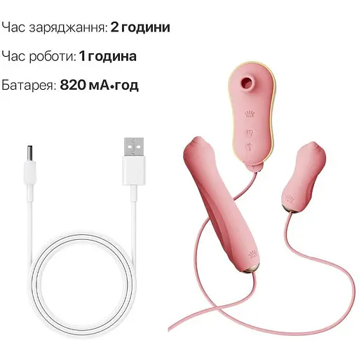 Набір 3в1 Zalo - Unicorn Set Pink: віброяйце, пульсатор, вакуумний стимулятор - фото 6