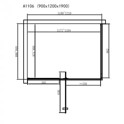 Душевая кабина Dusel А1106 1200x900x1900, Универсальная, прозрачная, хром, 120x90 - фото 4