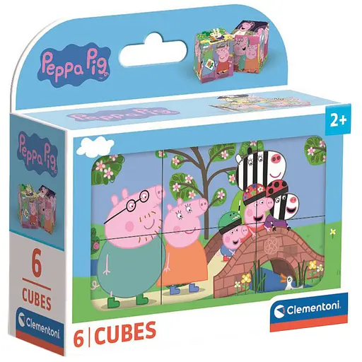 Кубики-пазл Clementoni Peppa pig 6 шт. (40659) - фото 1