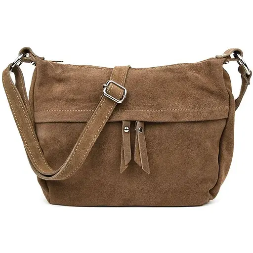 Замшевая сумка мессенджер Firenze 28х21х12 см sum0028634 - фото 1