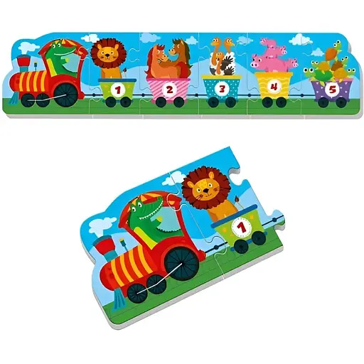Мягкие развивающие беби пазлы Веселый поезд VT1106-95, 6 пазлов - фото 2