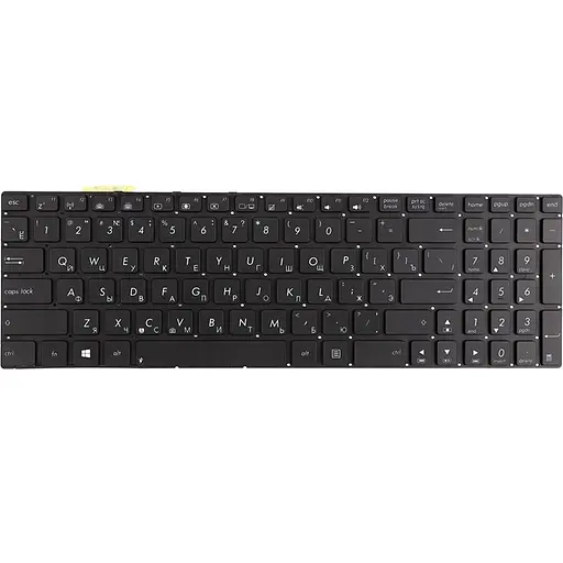 Клавіатура для ноутбука ASUS N550 Series чорна, без фрейму, підсвітка