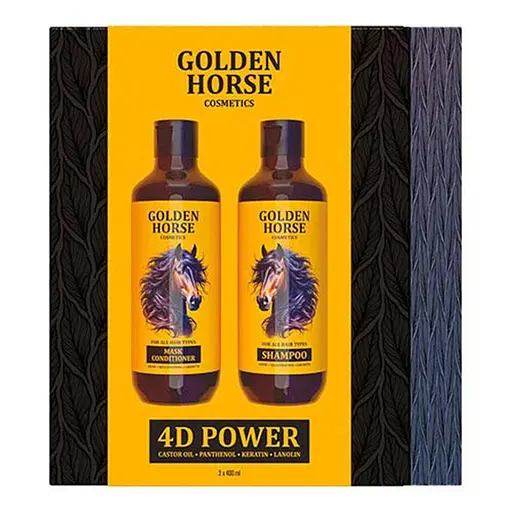 Набор для волос Golden Pharm Golden Horse 4D Power 2 х 400 мл 