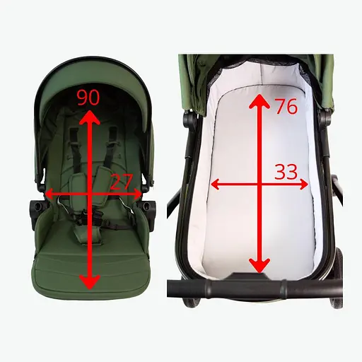 Коляска для ребенка универсальная 3 в 1 FreeON Zack, olive [CD] - фото 5